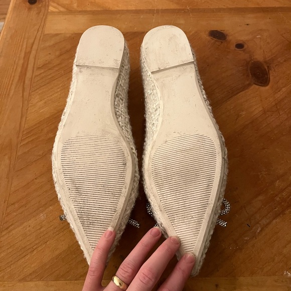 Elina Crystal Bow Pointed Toe Ballet Flat Women’s size 9.5 Wedding Flat - Picture 6 of 6